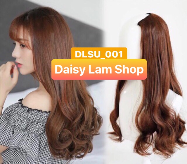 [ HÌNH THẬT ] - TÓC GIẢ KẸP CHỮ U 3/4 XOĂN U001