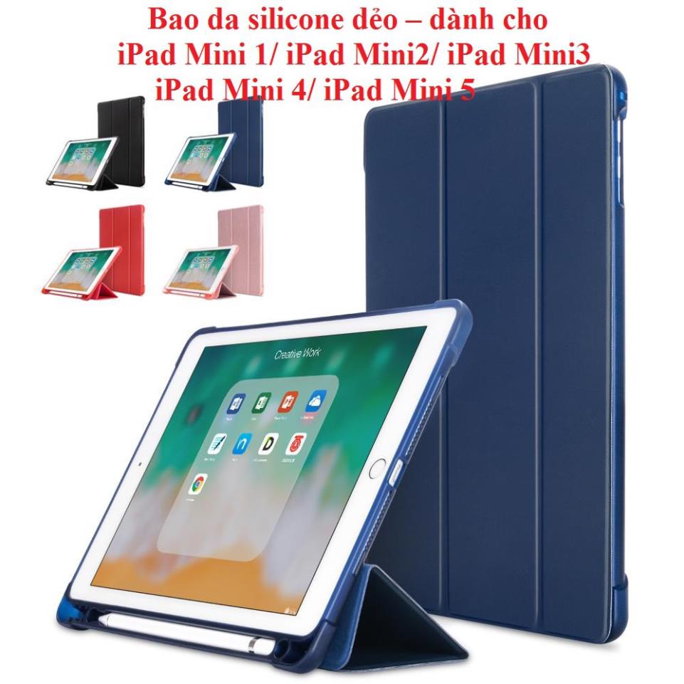 Bao da silicone dẻo cho iPad Mini 1/ iPad Mini2/ iPad Mini3/ iPad Mini 4/ iPad Mini 5.