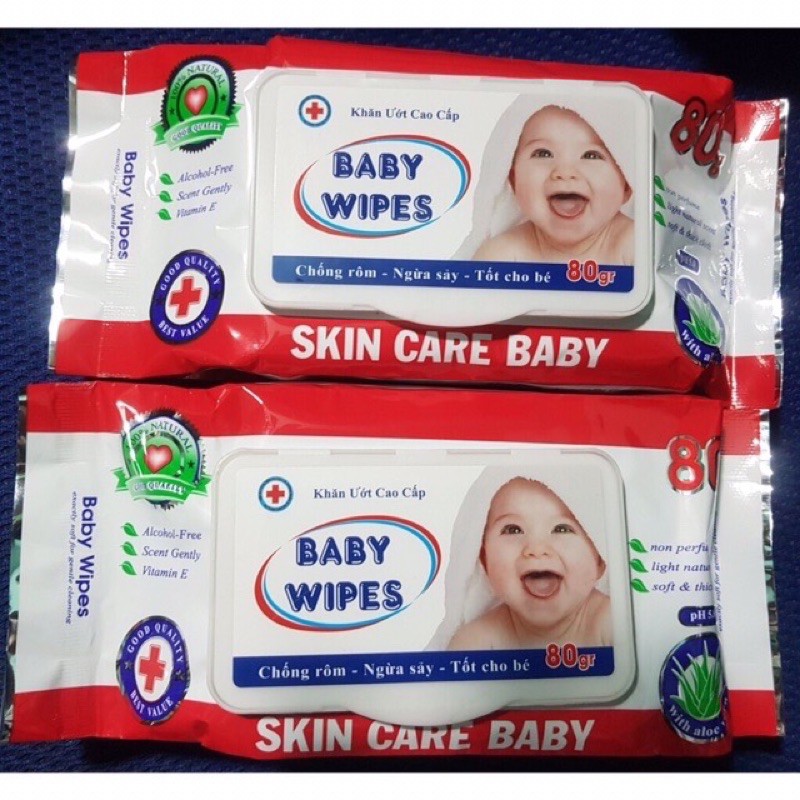 Khăn ướt baby wipes 80 tờ