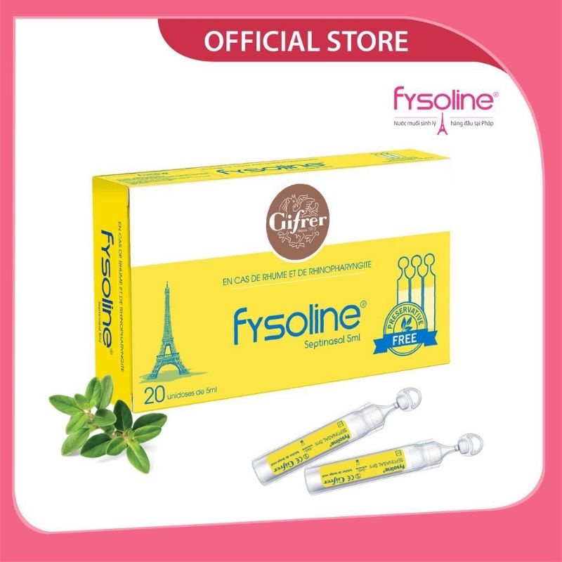Fysoline - Nước muối sinh lý Pháp - Vệ sinh mắt, mũi, miệng cho bé