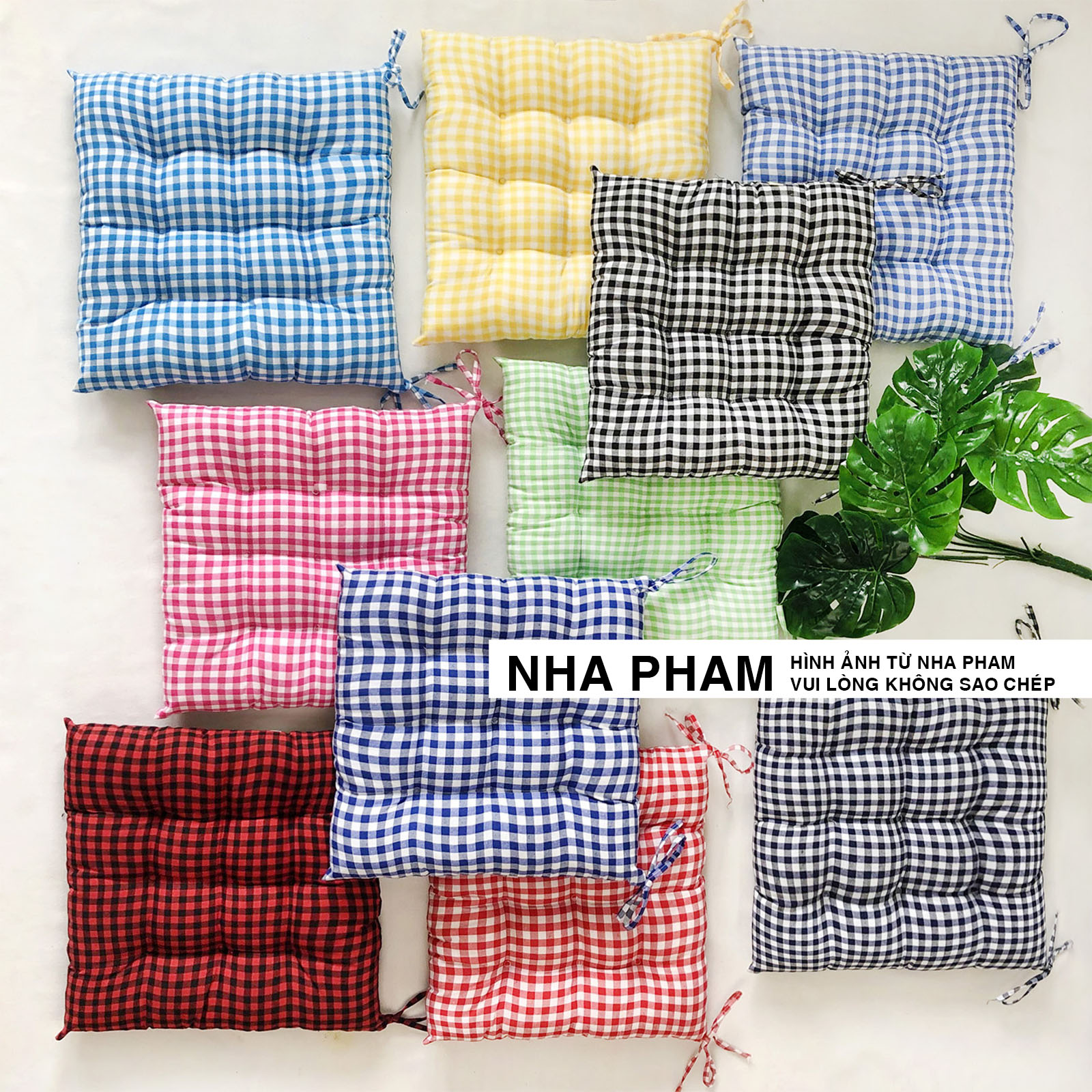 Đệm Vuông Ngồi Bệt CARO PHAM (40,45,50cm)