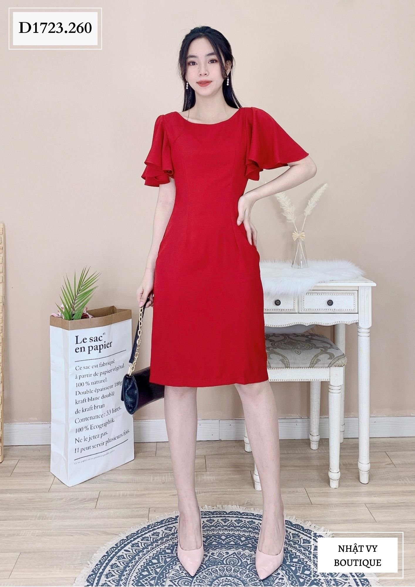 Đầm Tiệc Tay Xòe Thời Trang Có Size Bự