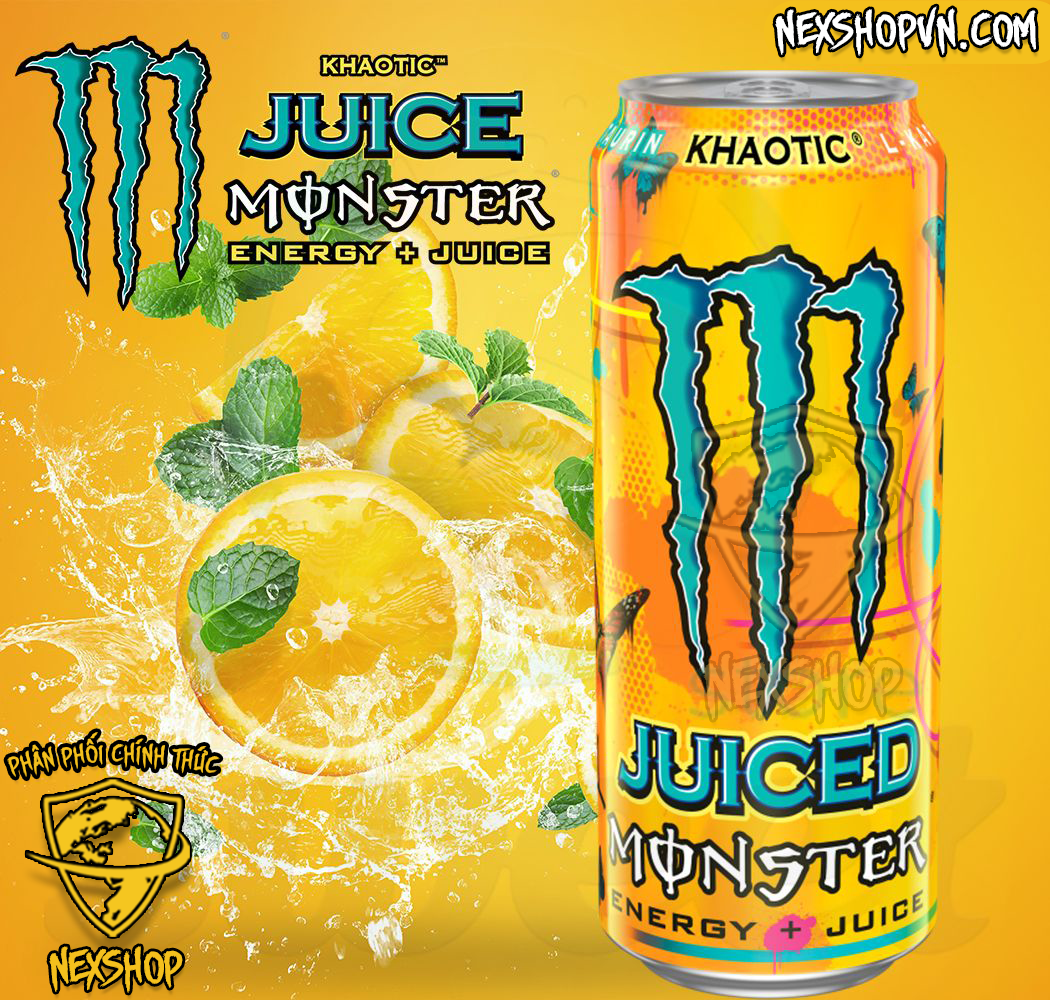 Nước tăng lực monster energy drink juice khaotics 473ml mỹ