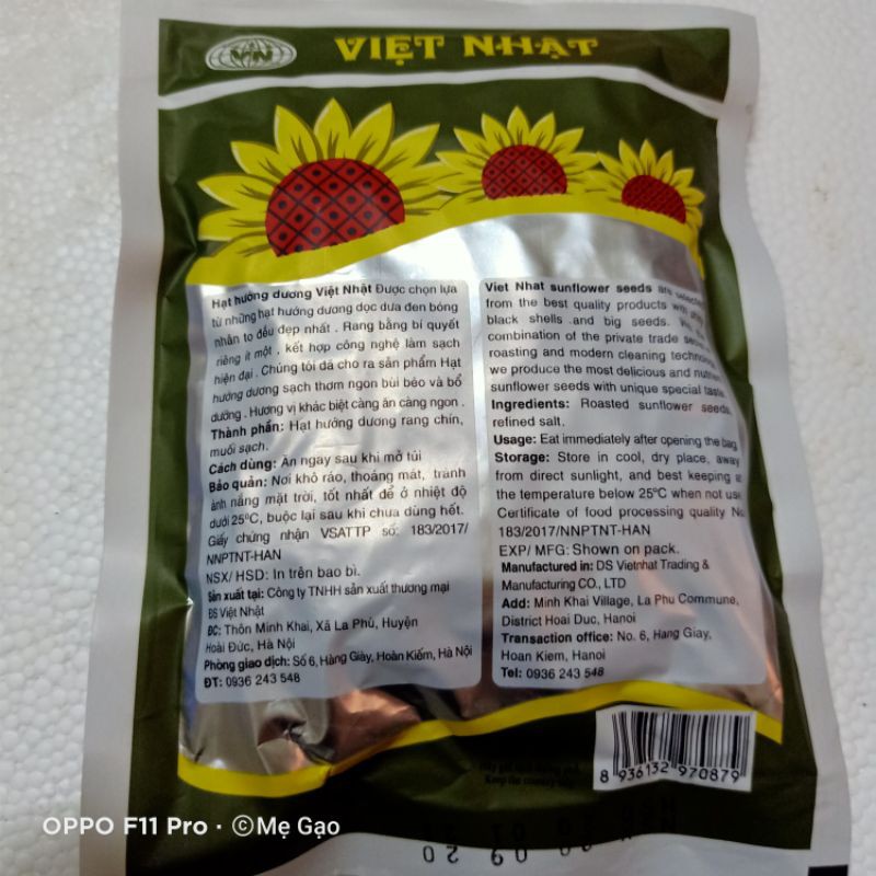 Hạt Hướng Dương Vị Muối Việt Nhật