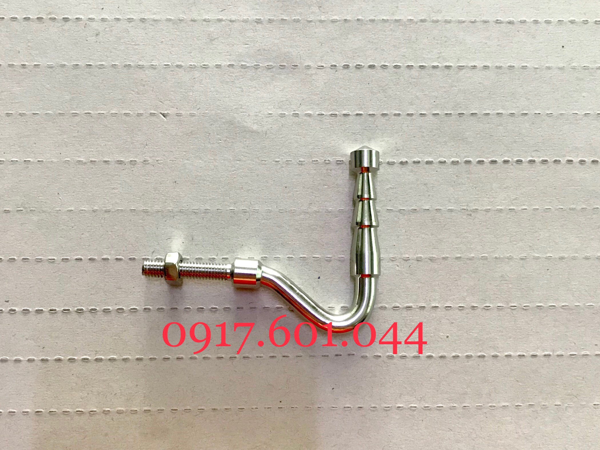 Móc treo đồ xe máy Inox khía nhọn 6 ly