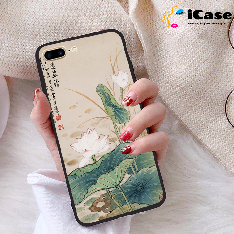 Ốp lưng iPhone 7 Plus viền dẻo TPU BST Sen