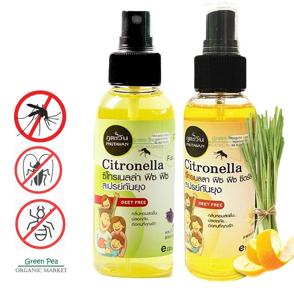 [HCM]Tinh Dầu Sả Xịt Chống Muỗi Đốt Citronella 100ml – Thái Lan