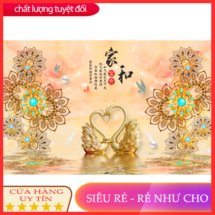 Tranh dán tường 3d phòng ngủ