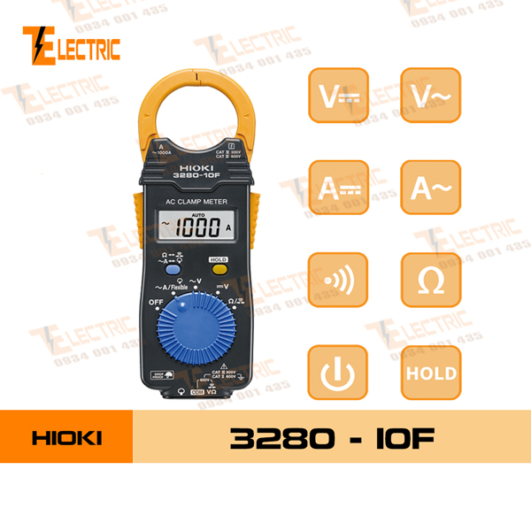 [HCM]HIOKI 3280 - 10F Ampe Kìm Đo Điện Đo Dòng ĐIện AC 1000A Hioki 3280 10F