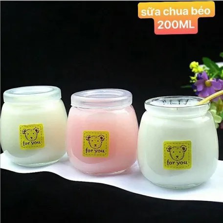 Hủ Thuỷ Tinh Yaourt Tròn. Béo 200ml