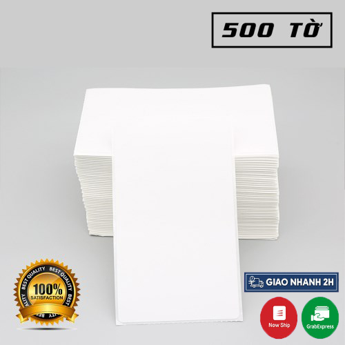 Giấy in nhiệt, decal khổ a6 100x150mm 500 tem tự dính in đơn hàng tmđt