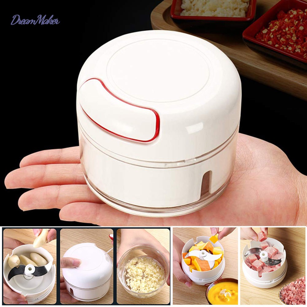 Máy Xay Cầm Tay Kéo Dây Đa Năng - Dụng Cụ Xay Nghiền Nhỏ Tỏi Ớt Rau Củ Quả Siêu Tốc