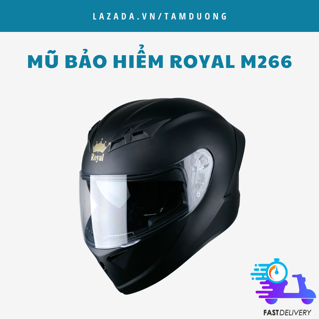 Mũ Bảo Hiểm Fullface Royal M266 (2 Kính)