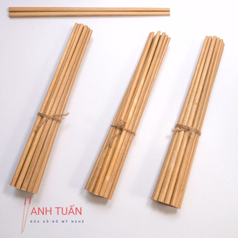 [Rẻ vô địch] Bộ 100 đôi đũa ăn cơm gỗ CĂM LIÊN, đũa đẹp tự nhiên không hoá chất, không cong vênh, chống mốc, kháng khuẩn