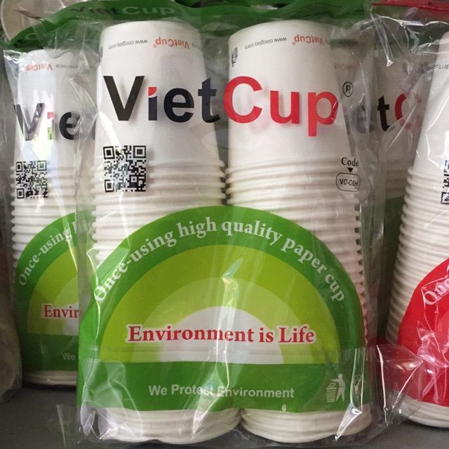 Cốc giấy vietcup 50 cái 180ml