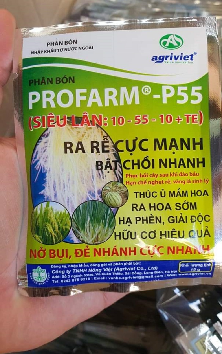 Phân bón profarm - p55 gói 15g - giúp bật chồi