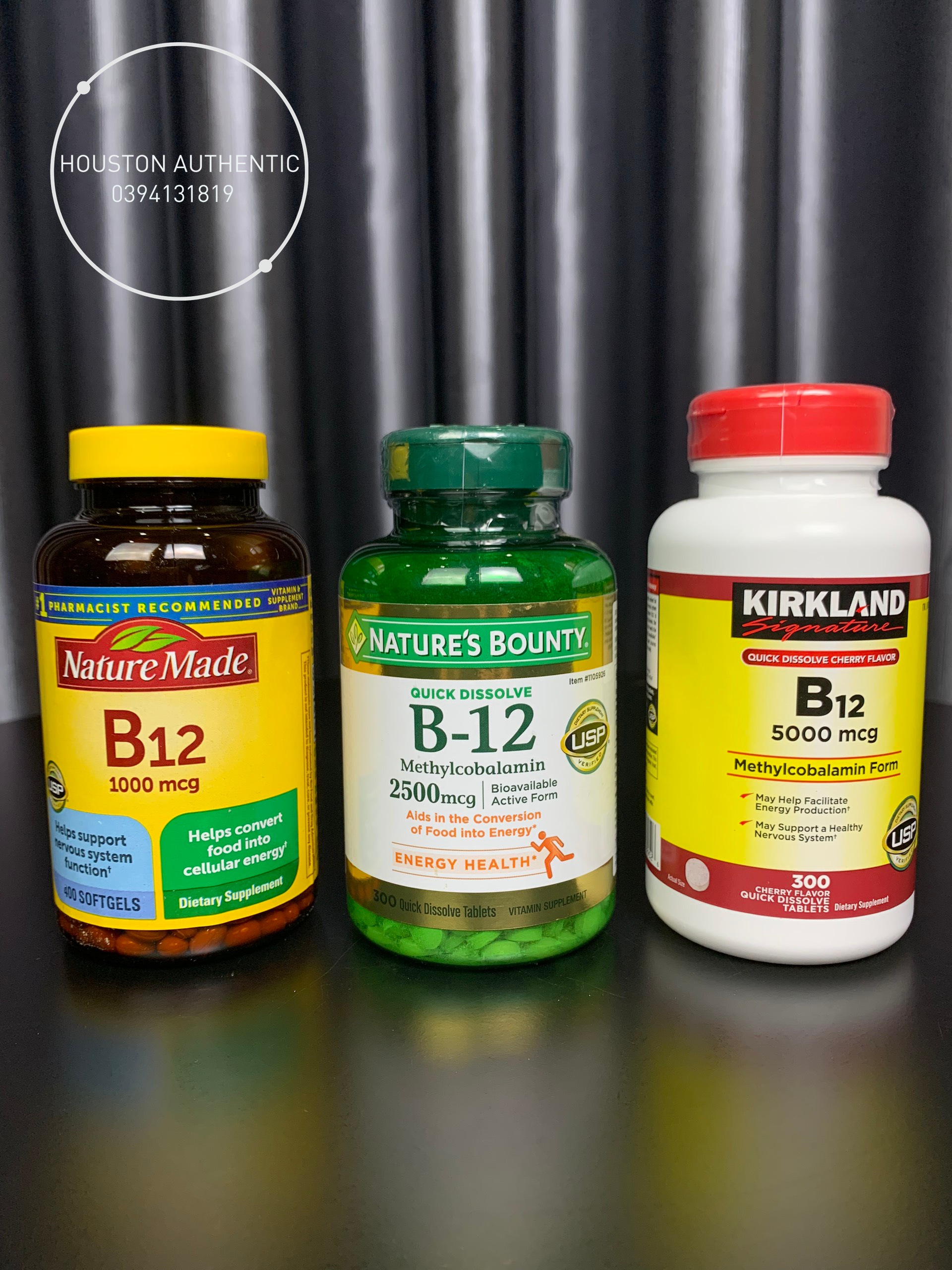 [ĐỦ BILL STORE + AIR] Viên Bổ Sung Vitamin B12 Nature's Bounty - Nature Made - Kirkland_ Live mua hàng tại Mỹ