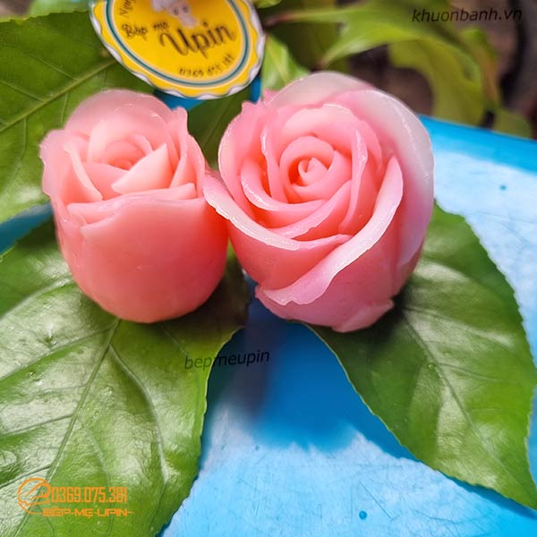 Sét 2 khuôn silicon bông hoa hồng