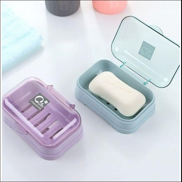 Hộp Đựng Xà Phòng Dễ Thương, Nhỏ Gọn, Có Nắp Đậy