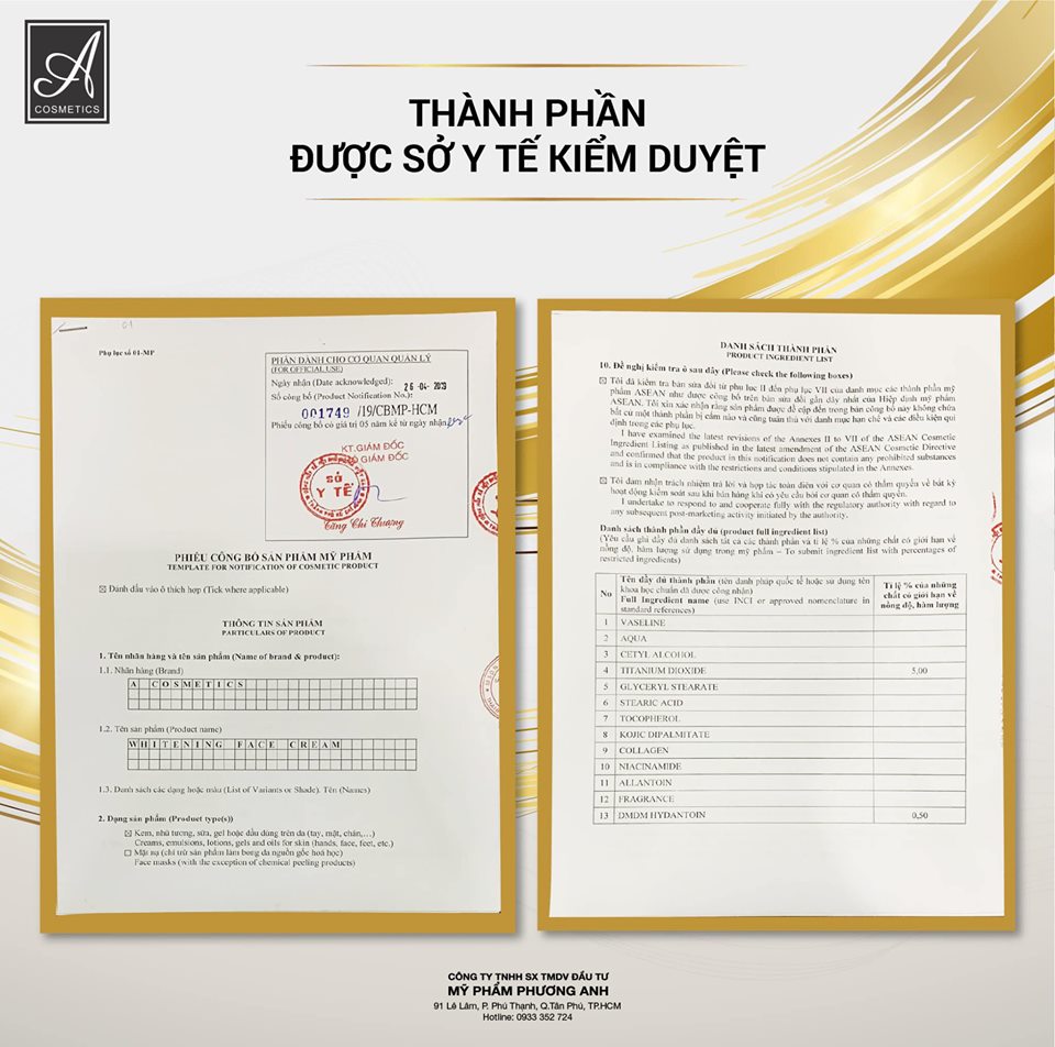 Kem trắng da- Face Pháp - Acosmetic