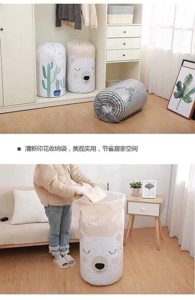 TÚI ĐỰNG CHĂN HÌNH TRỤ RÚT DÂY - sét 3 chiếc