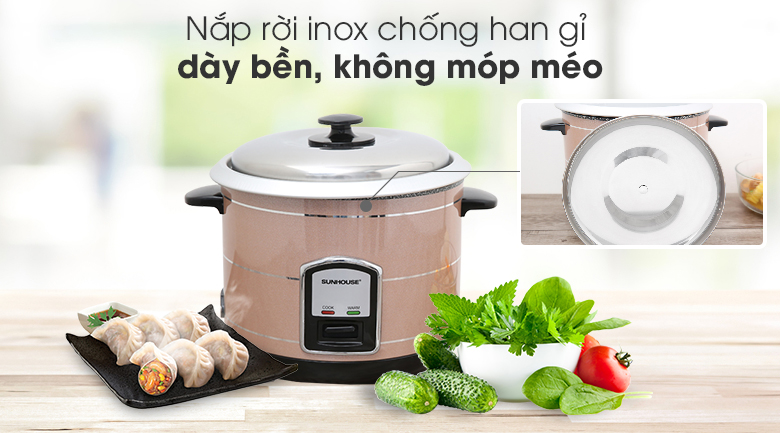 Nồi cơm nắp rời Sunhouse 1.2 lít SHD8105