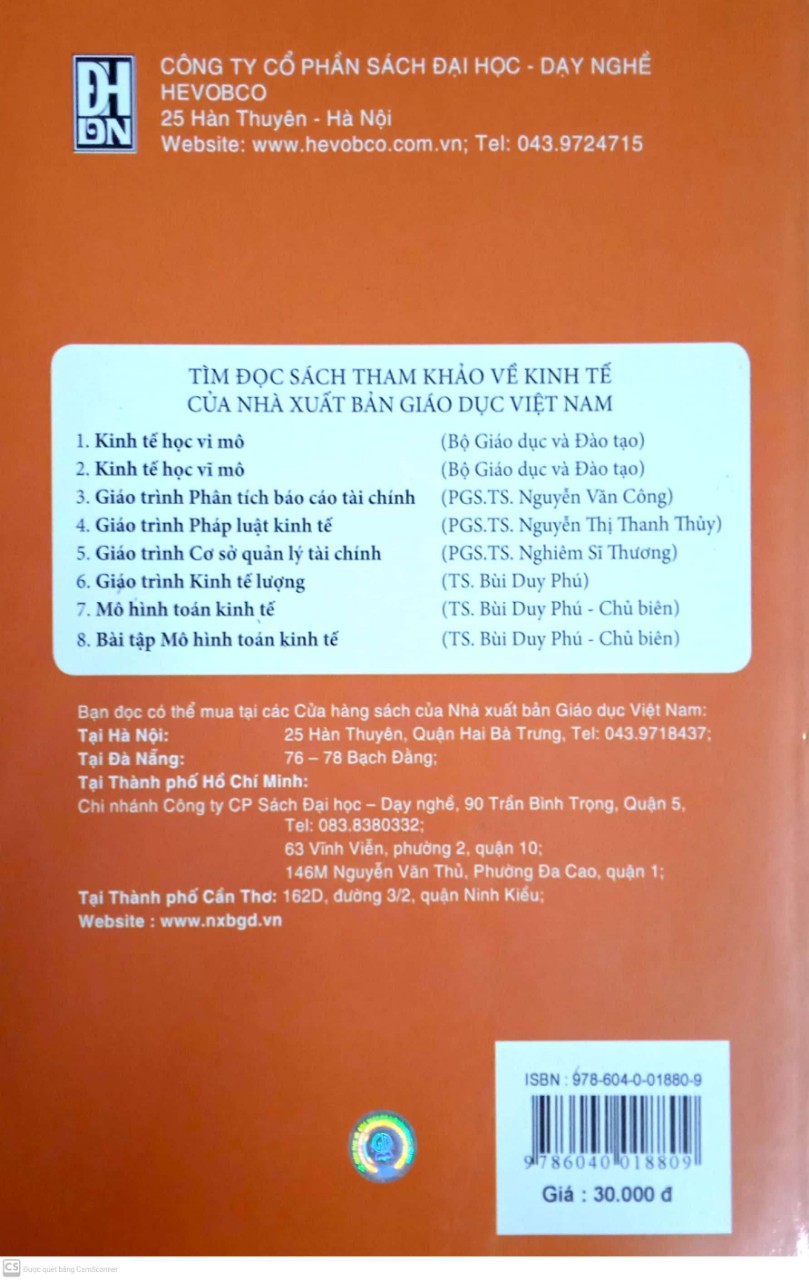 Bài Tập Mô Hình Toán Kinh Tế( Dành Cho Sinh Viên Các Trường Cao Đẳng, Đại Học Khối Kinh Tế)