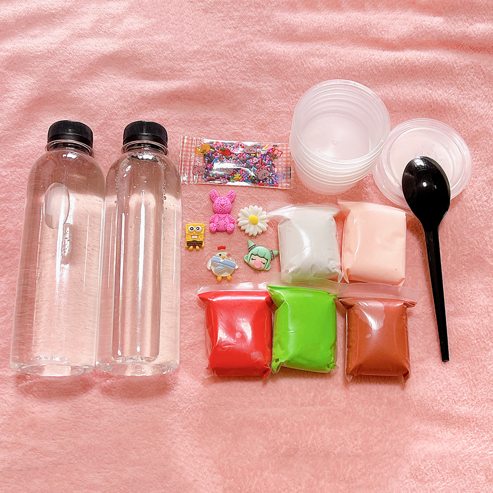 Bộ kit làm slime bơ lớn butter slime 19 món tặng kèm charm và hộp