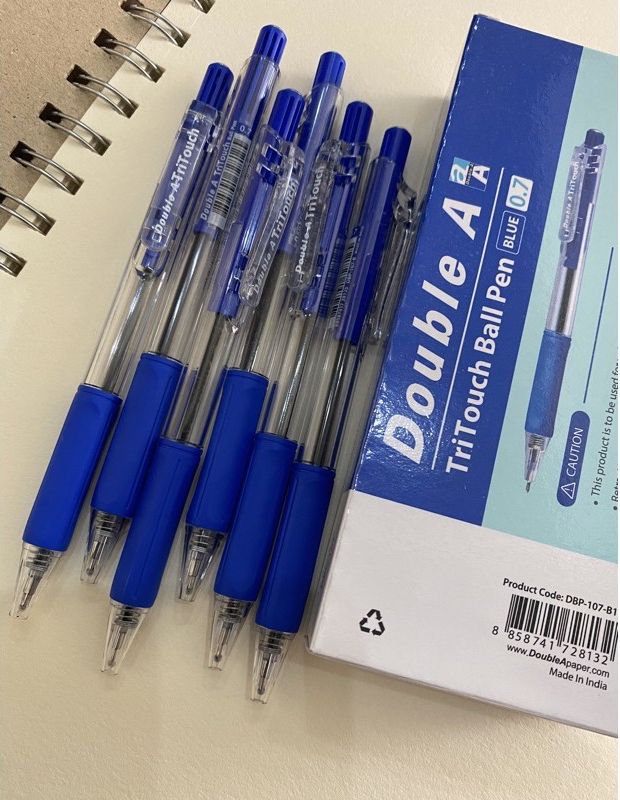 Bút bi bấm Double A TriTouch Ball Pen 0.7mm