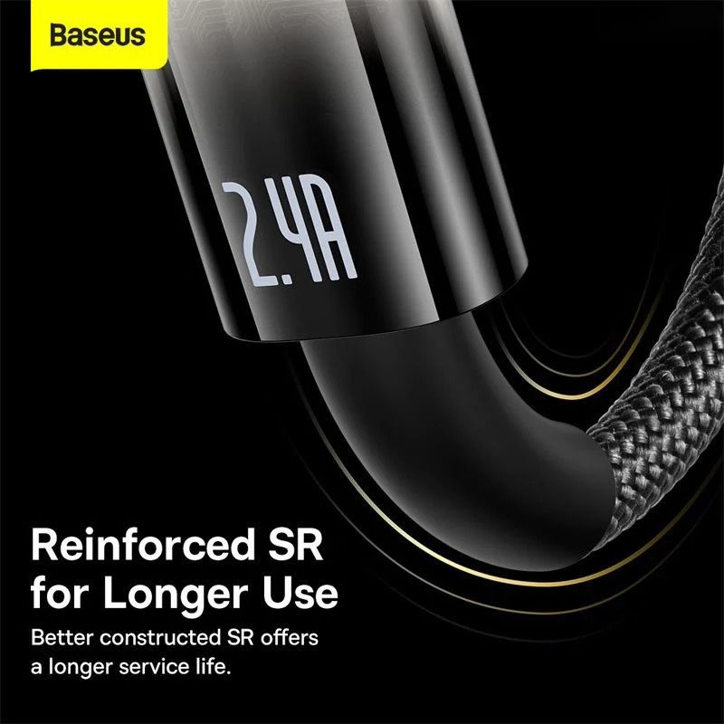 Cáp Sạc Lightning Tự Ngắt Gen2 Baseus Explorer Series dùng cho iPhone (USB to Lightning, Auto Power-Off, 2.4A Fast Charging & Data Cable)
