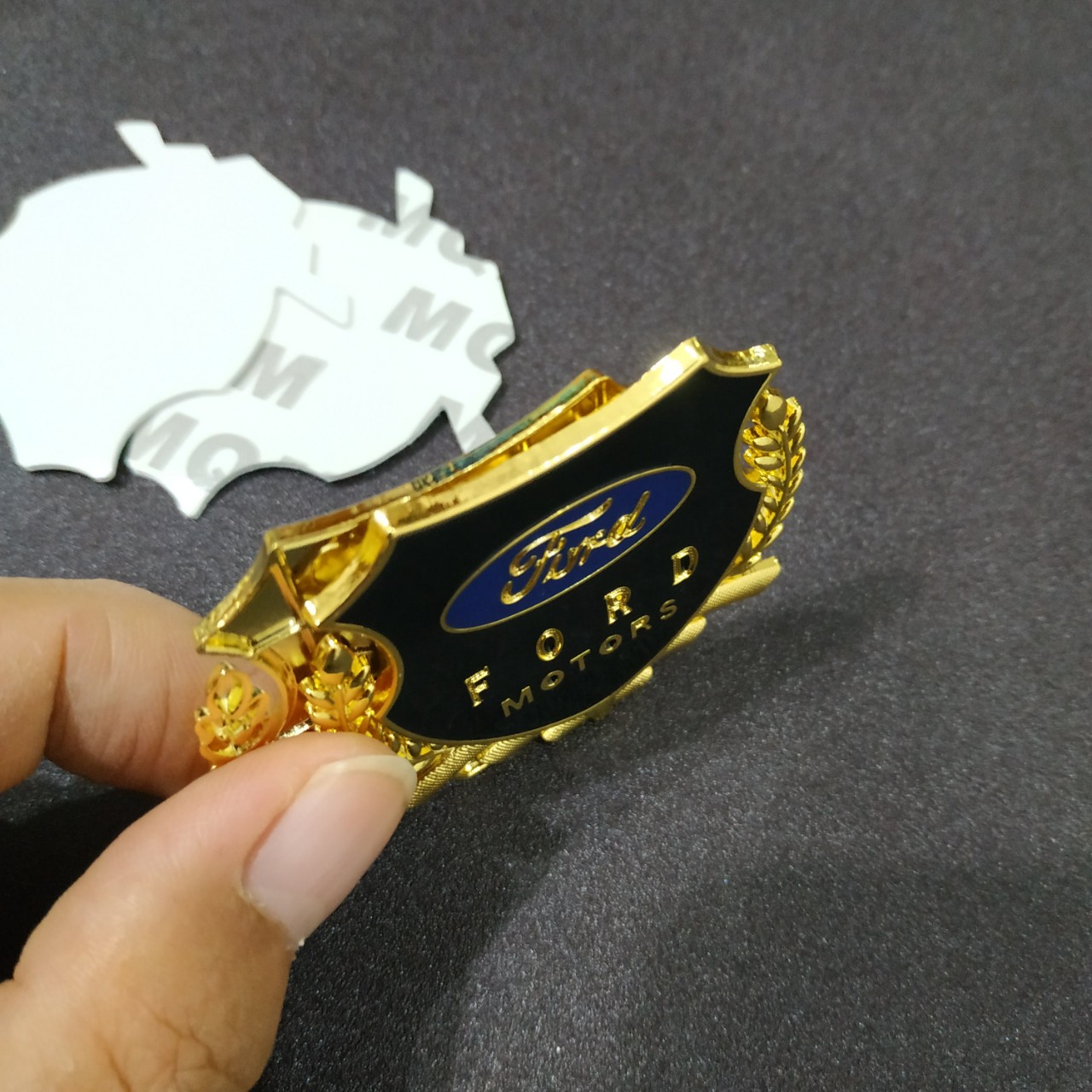 Cặp Logo bông lúa Ford  motors 5.1x5.5cm hợp kim