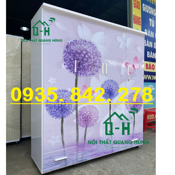 TỦ NHỰA ĐÀI LOAN 4 CÁNH CAO CẤP BAO LẮP RÁP