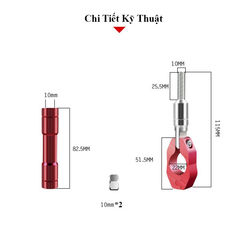 Xà ngang xiết Ghi Đông Trần Xe Máy (đen)
