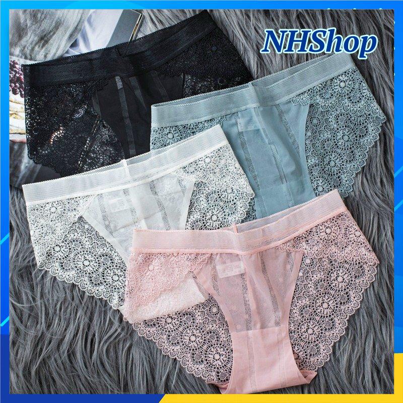 Quần lót su phối ren mềm lưng lưới Cao Cấp - NHShop