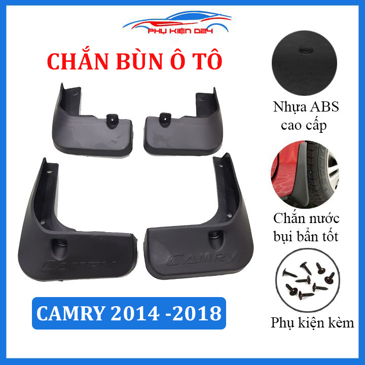 Bộ 4 tấm chắn bùn ô tô Camry 2014-2018 nhựa cao cấp