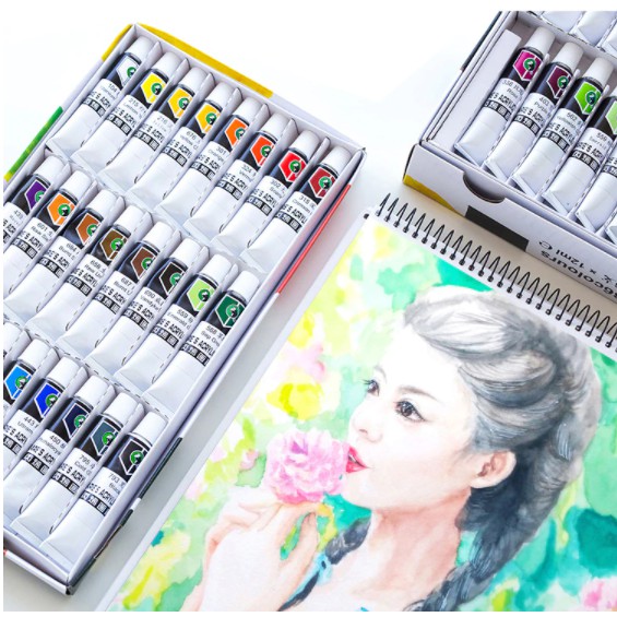 [SUGI ART SHOP] Bộ màu Acrylic 12/18/24/36 MARIE'S dạng Tuyp (12ml, hộp giấy)