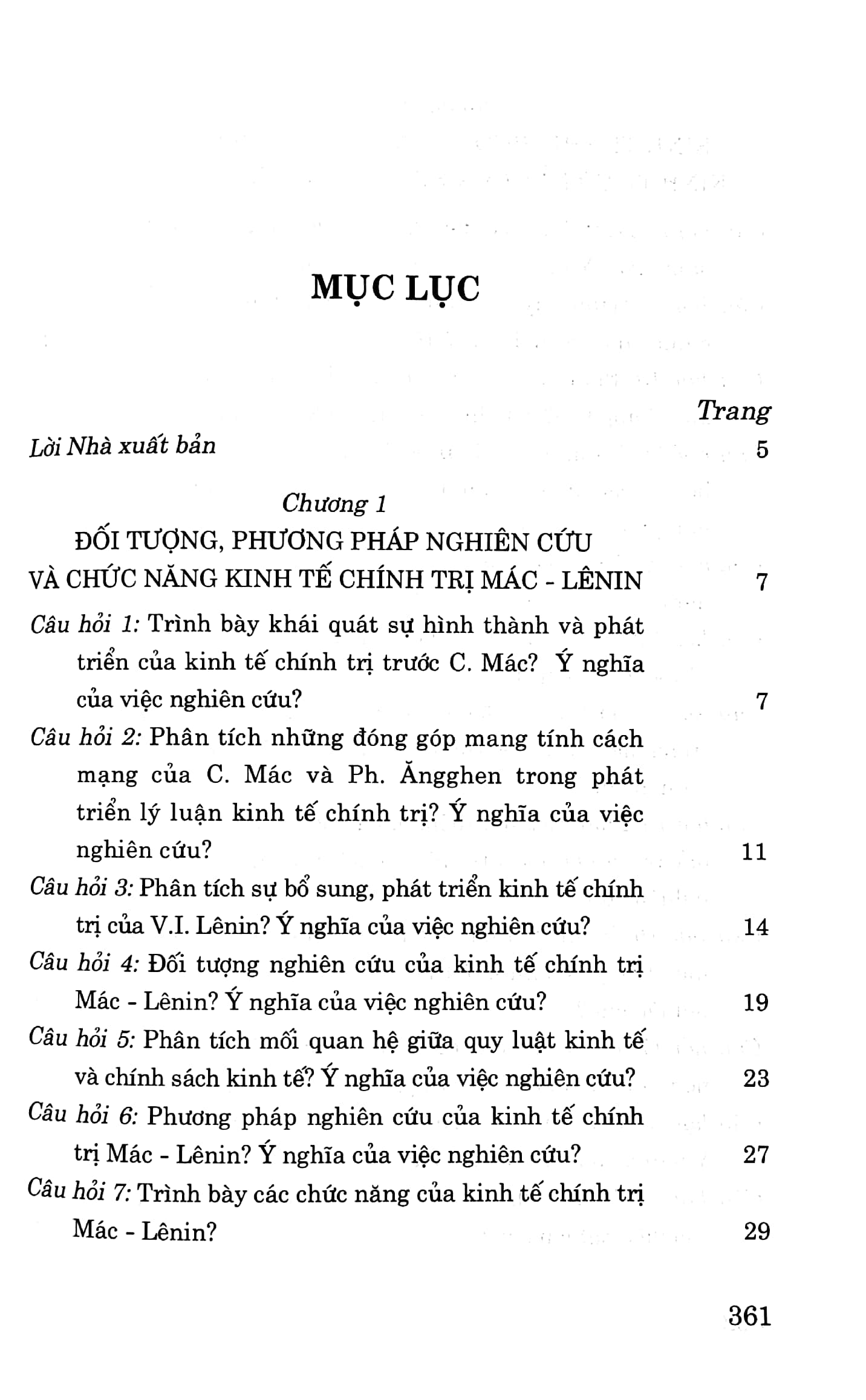 Hỏi Đáp Môn Kinh Tế Chính Trị Mác - Lê Nin (Dành Cho Bậc Đại Học Hệ Chuyên Và Không Chuyên Lý Luận Chính Trị)