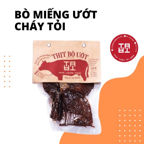 Khô bò miếng ướt cháy tỏi 100g tata food đồ ăn vặt hà nội bmu1