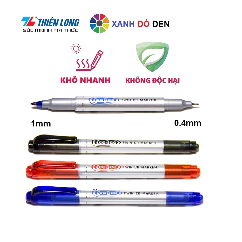 [HCM]Hộp 10 bút lông kim PM-04 CeeDee