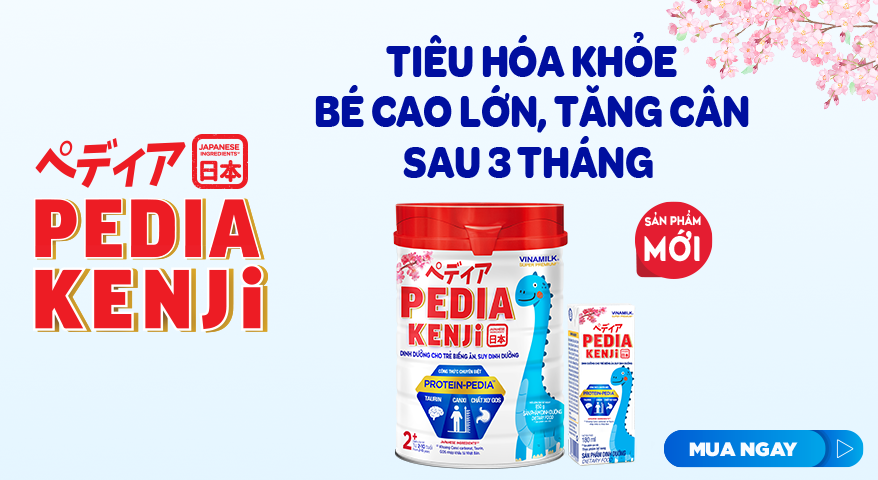 Sữa bột Pedia Kenji 1+ (cho trẻ từ 1 đến 2 tuổi) Giải pháp chuyên biệt từ Nhật Bản cho trẻ biếng ăn, suy dinh dưỡng