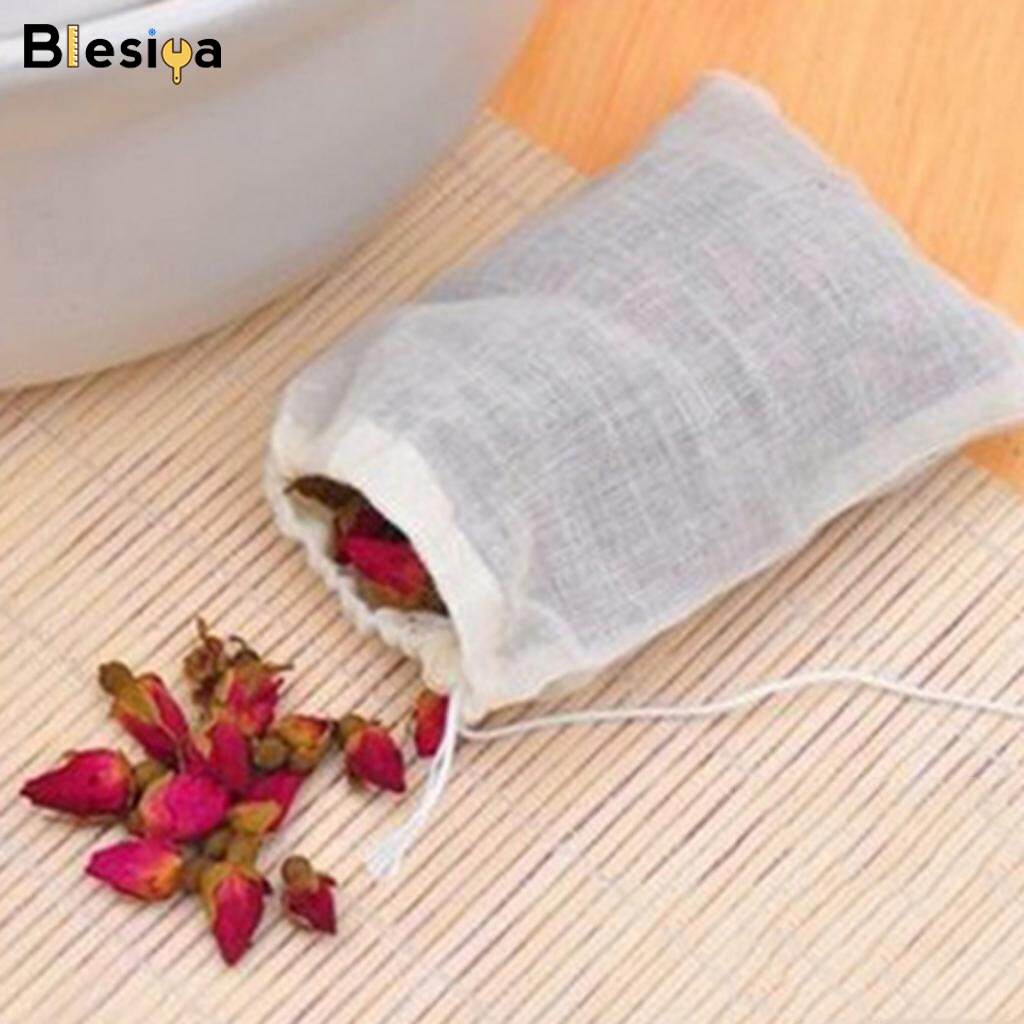 Blesiya 10 pieces Reusable Empty Tea Bags Loose Spice Herbs Bag with String