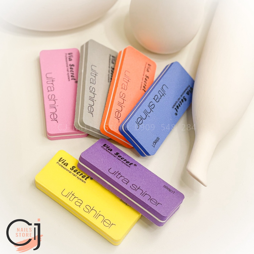 {CJ Nails store} Buffe Mịn Dũa Móng 2 Mặt VIA