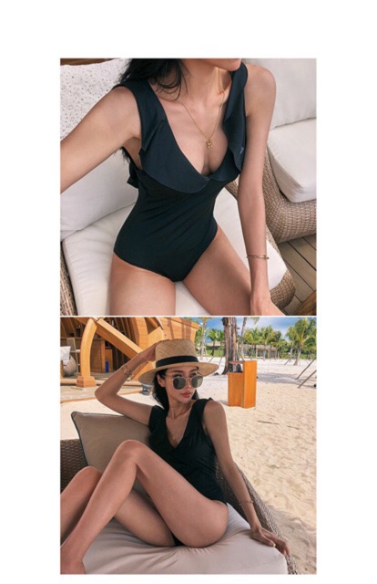 [BÁN CHẠY] Bikini 1 mảnh viền bèo baby
