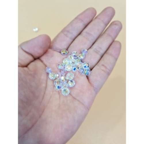 5 VIÊN ĐÁ PHA LÊ BÁNH CAM SWAROVSKI 8mm & 6mm