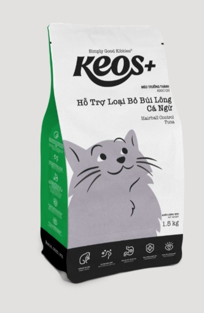 [1.5kg] Hạt thức ăn Cho Mèo Mọi Lứa Tuổi Keos - Petshop ChubbyMew