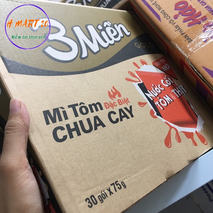 THÙNG mì ba miền  vi bò hầm 30 gói