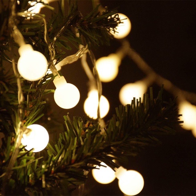 Dây Đèn Led Cherry Ball 40 Bóng Dùng Pin AA và USB