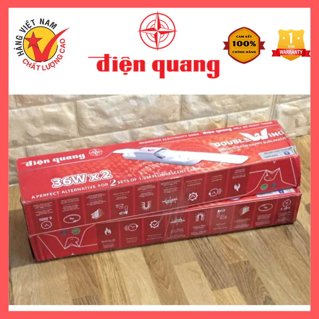 Bộ đèn Doublewing Điện Quang ĐQ DW 236D 2x36W ( Ánh sáng trắng )