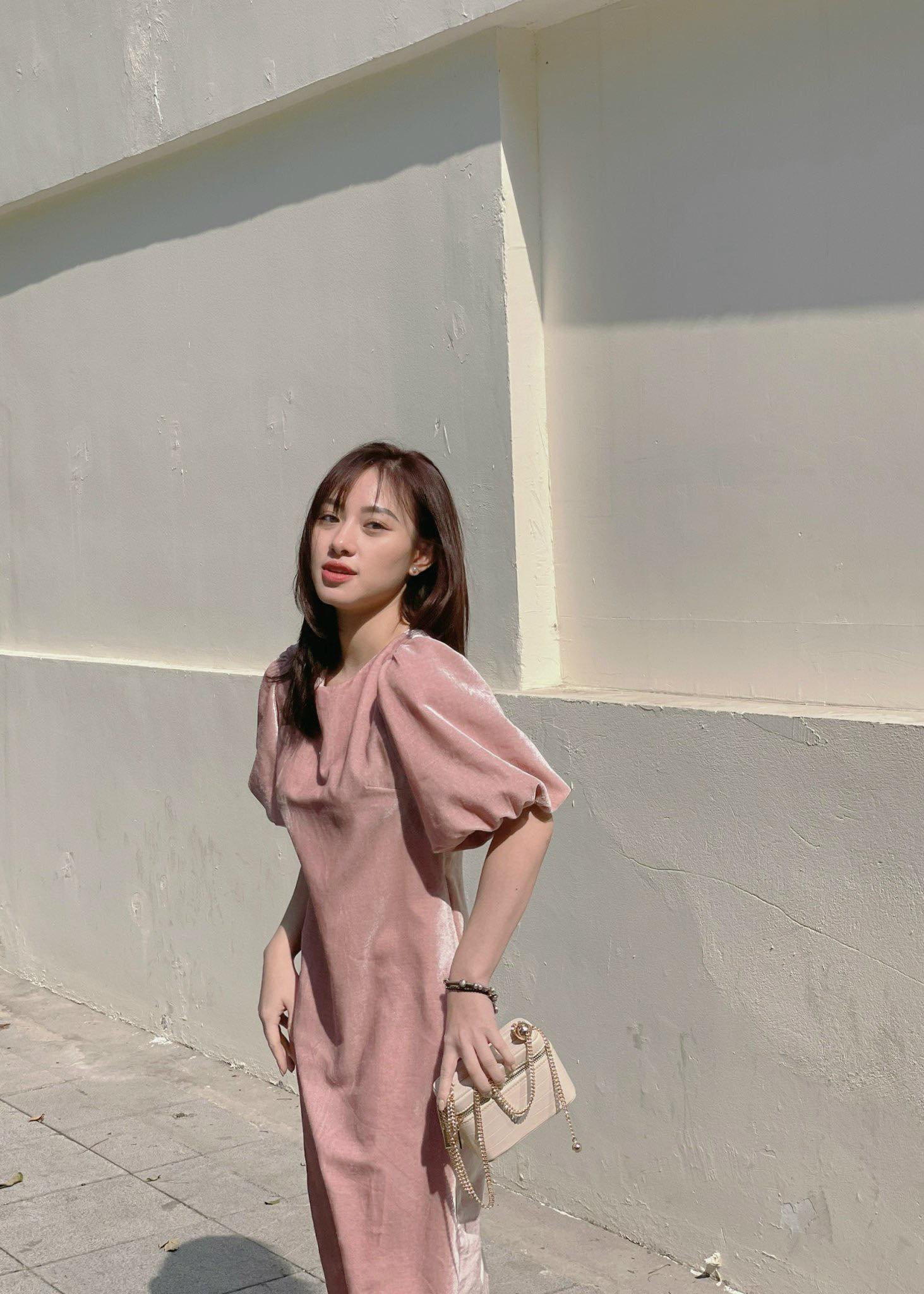 [CHIANDOAN ORDER] Váy Resy nhung tay phồng cách điệu