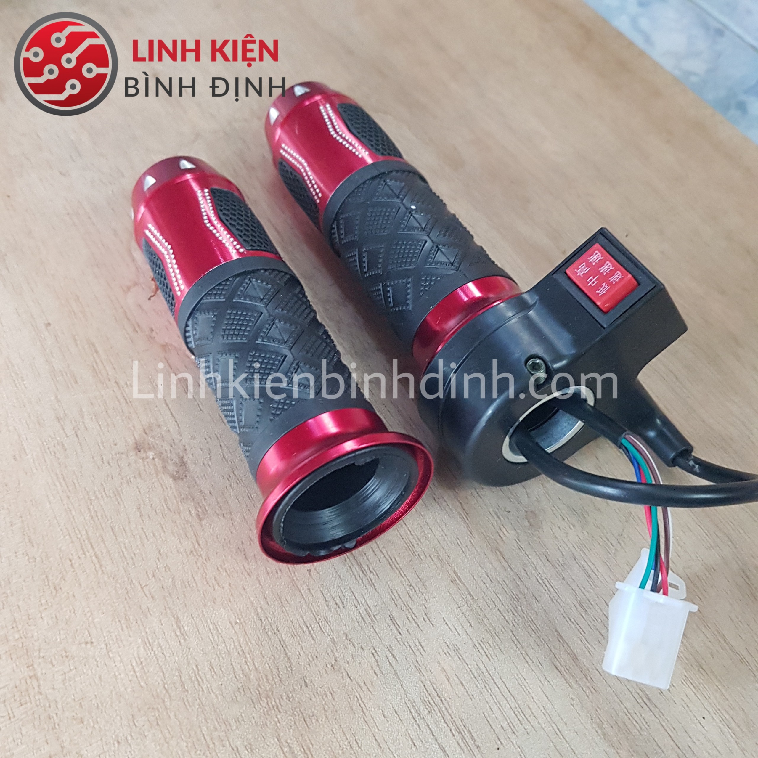 Tay ga xe đạp điện có công tắc 3 cấp tốc độ